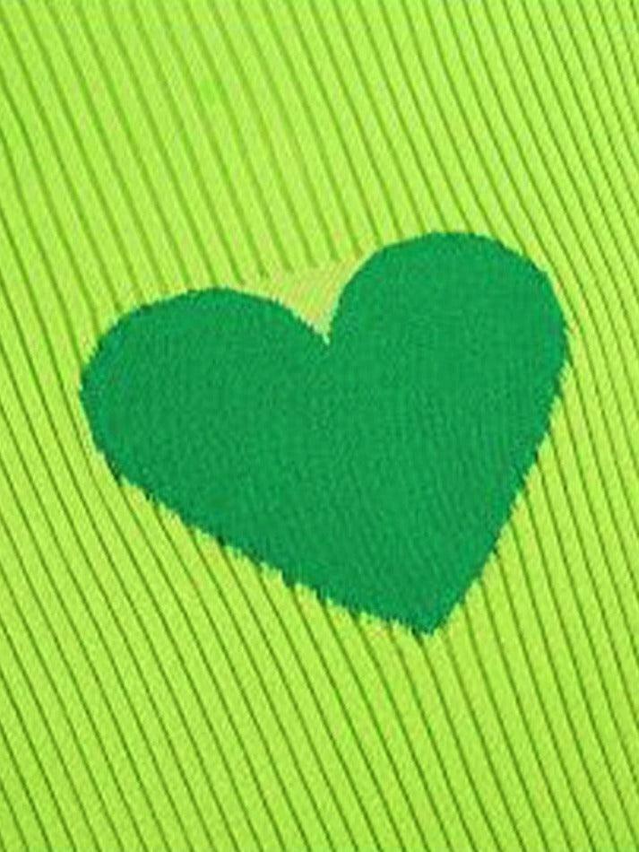 Coquette Aesthetic Knit Heart Print Slim Sweater Coquette Aesthetic Knit Heart Print Slim Sweater