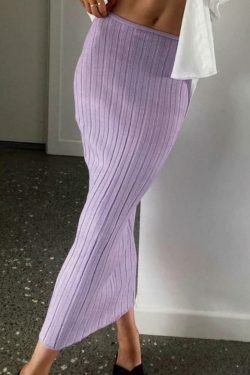 Coquette Aesthetic Knitted Cargo Skirt in Monre Style