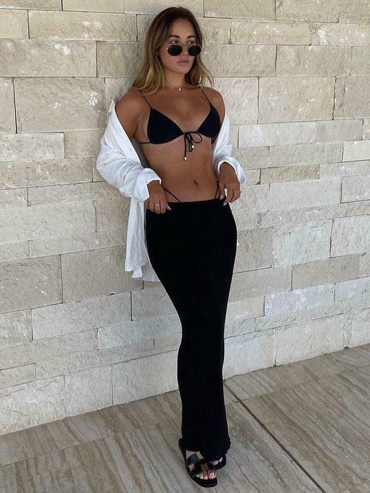 Coquette Aesthetic Knitted Cargo Skirt in Monre Style Coquette Aesthetic Knitted Cargo Skirt in Monre Style