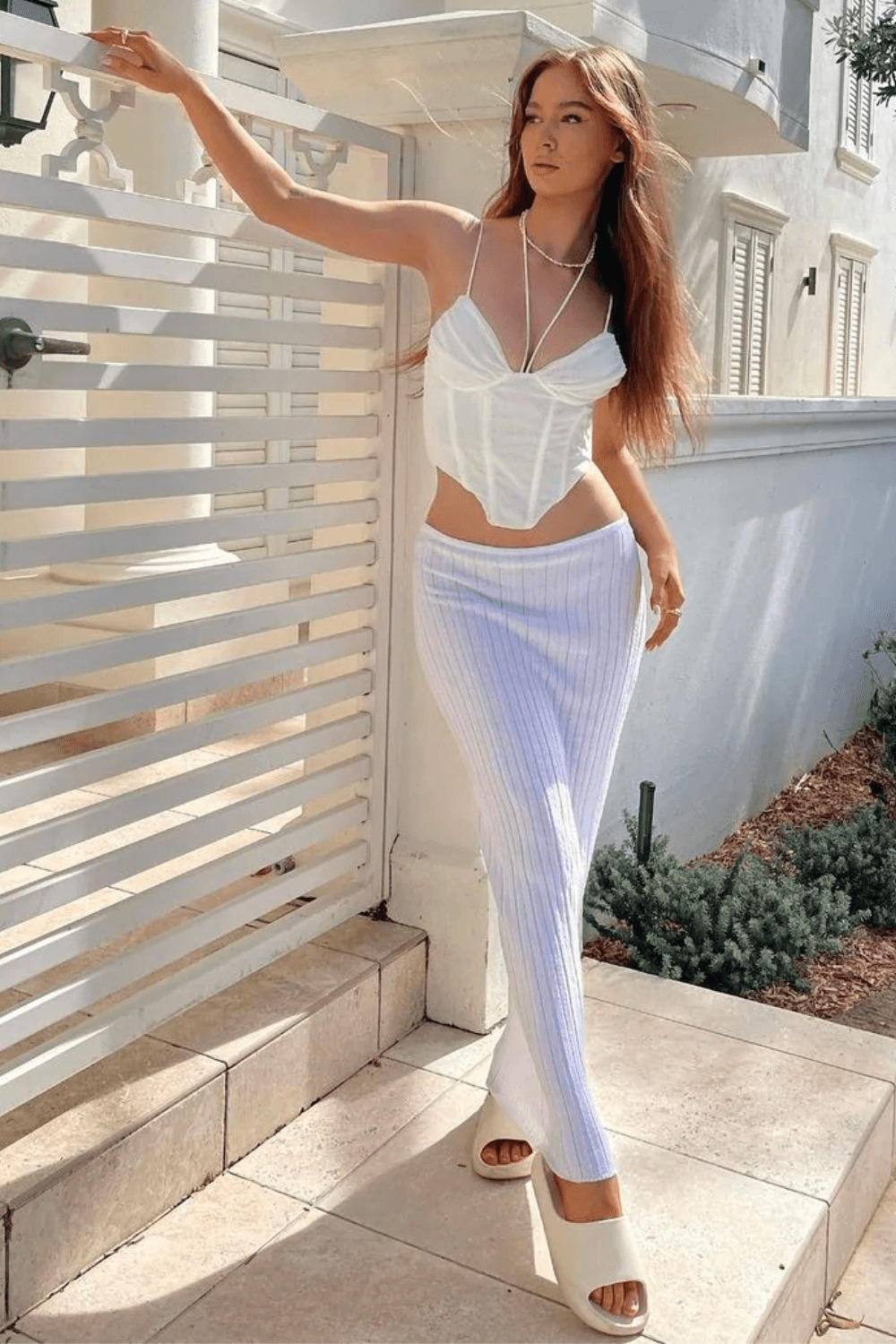 Coquette Aesthetic Knitted Cargo Skirt in Monre Style Coquette Aesthetic Knitted Cargo Skirt in Monre Style