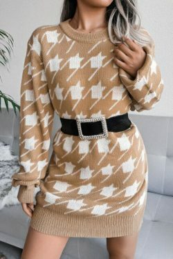 Coquette Aesthetic Knitted Long Sleeve Mini Dress - Soft Girl Style