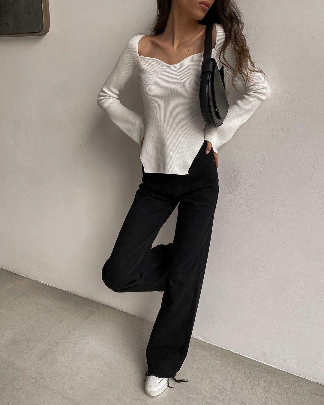 Coquette Aesthetic Knitted Top with Full Sleeves for Women Coquette Aesthetic Knitted Top with Full Sleeves for Women