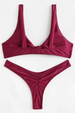 Coquette Aesthetic Knot Bra and Thong Set - Y2K Fashion Lingerie for Women