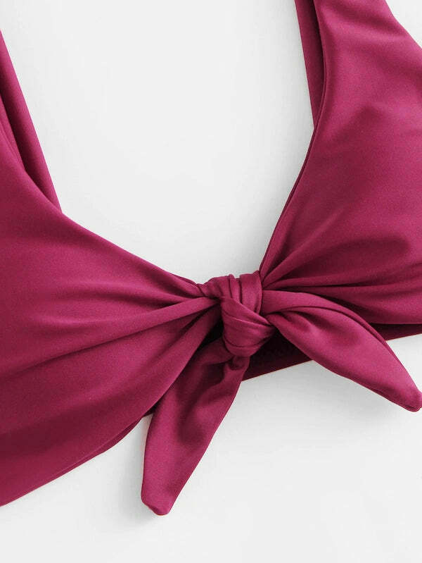 Coquette Aesthetic Knot Bra and Thong Set - Y2K Fashion Lingerie for Women Coquette Aesthetic Knot Bra and Thong Set - Y2K Fashion Lingerie for Women