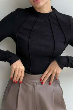 Coquette Aesthetic Kristell Turtleneck: Y2K Fashion Top for Women