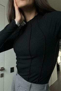 Coquette Aesthetic Kristell Turtleneck: Y2K Fashion Top for Women