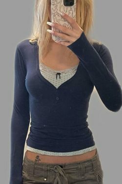 Coquette Aesthetic Lace-Trim Crop Top: Y2K Fashion Women's Grunge Style Shirt