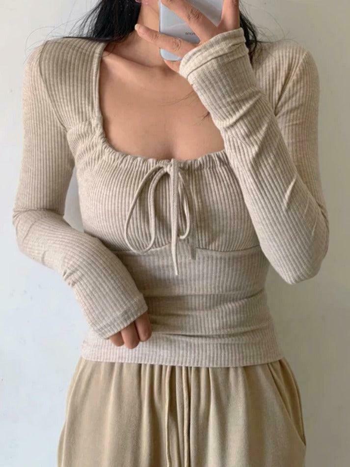 Coquette Aesthetic Lace-Up Knit Top - Y2K Grunge Style - Pastel Goth Cargo Skirt - Cute Hoodie Coquette Aesthetic Lace-Up Knit Top - Y2K Grunge Style - Pastel Goth Cargo Skirt - Cute Hoodie