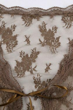 Coquette Aesthetic Lace Crop Blouse: Y2K Fashion, Grunge Style, Cute Tops & Pastel Goth