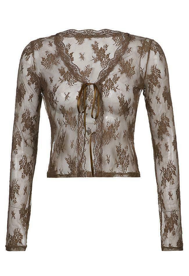 Coquette Aesthetic Lace Crop Blouse: Y2K Fashion, Grunge Style, Cute Tops & Pastel Goth Coquette Aesthetic Lace Crop Blouse: Y2K Fashion, Grunge Style, Cute Tops & Pastel Goth