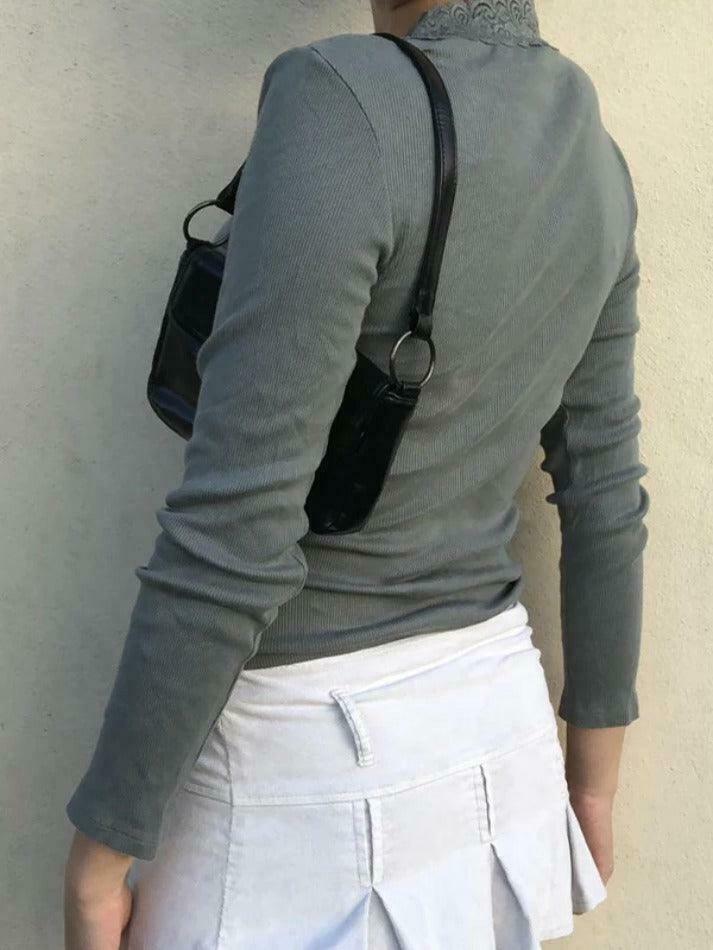 Coquette Aesthetic Lace Edge V Neck Cardigan: Y2K Fashion, Grunge Style, Cute Tops, Pastel Goth Coquette Aesthetic Lace Edge V Neck Cardigan: Y2K Fashion, Grunge Style, Cute Tops, Pastel Goth