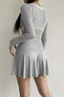 Coquette Aesthetic Lace Mini Dress - Y2K Fashion Statement for Women