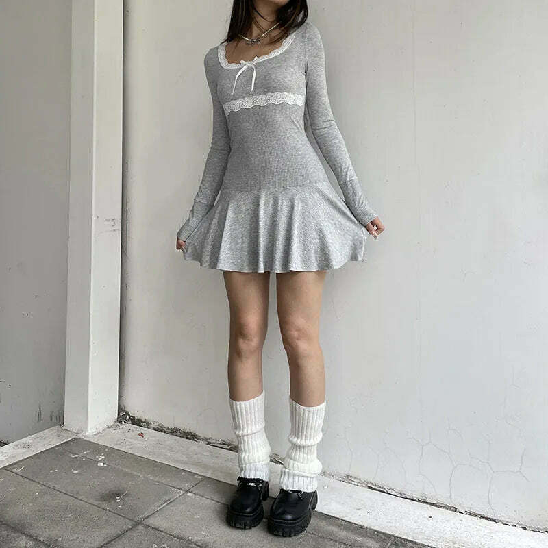 Coquette Aesthetic Lace Mini Dress - Y2K Fashion Statement for Women Coquette Aesthetic Lace Mini Dress - Y2K Fashion Statement for Women