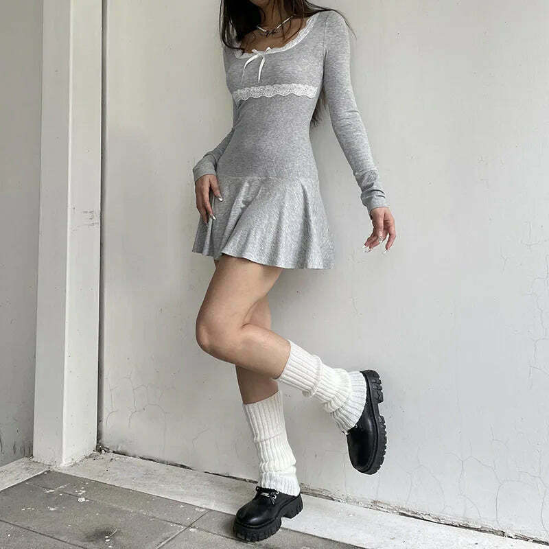 Coquette Aesthetic Lace Mini Dress - Y2K Fashion Statement for Women Coquette Aesthetic Lace Mini Dress - Y2K Fashion Statement for Women