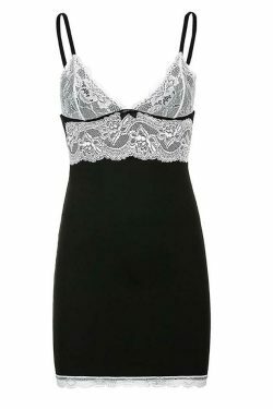 Coquette Aesthetic Lace Panel Mini Bodycon Dress - Y2K Fashion Statement