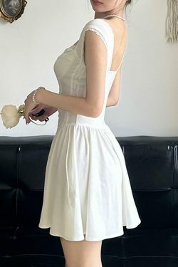 Coquette Aesthetic Lace Trim Mini Corset Dress