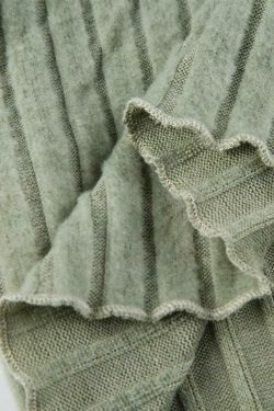 Coquette Aesthetic Lace Trim Notch Neck Cropped Knit Sweater