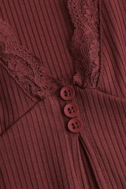 Coquette Aesthetic Lace Trim V-neck Top for Women - Y2K Fashion Grunge Style Cute Pastel Goth Outfit