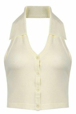 Coquette Aesthetic Lara Backless Crop Top - Y2K Fashion for Women - Grunge Style Cute Tops