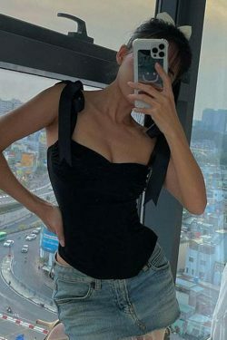 Coquette Aesthetic Laurel Bandage Bodycon Top - Y2K Fashion Statement Piece