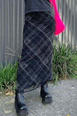 Coquette Aesthetic Layered Midi Skirt - Y2K Fashion with Grunge & Pastel Goth Vibes