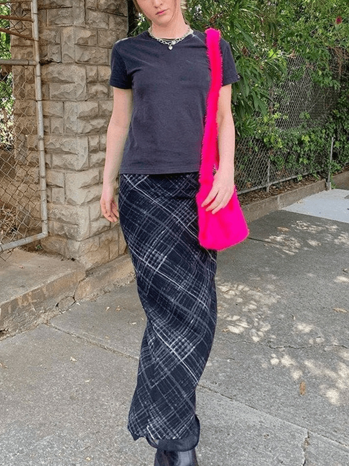 Coquette Aesthetic Layered Midi Skirt - Y2K Fashion with Grunge & Pastel Goth Vibes Coquette Aesthetic Layered Midi Skirt - Y2K Fashion with Grunge & Pastel Goth Vibes