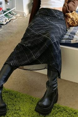 Coquette Aesthetic Layered Midi Skirt - Y2K Fashion with Grunge & Pastel Goth Vibes