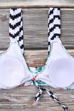 Coquette Aesthetic Leaf Cutout Tie Front Bikini Set - Y2K Fashion Swimwear