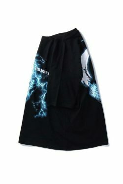 Coquette Aesthetic Lightning Tee: Y2K Fashion with Grunge Style & Pastel Goth Vibes