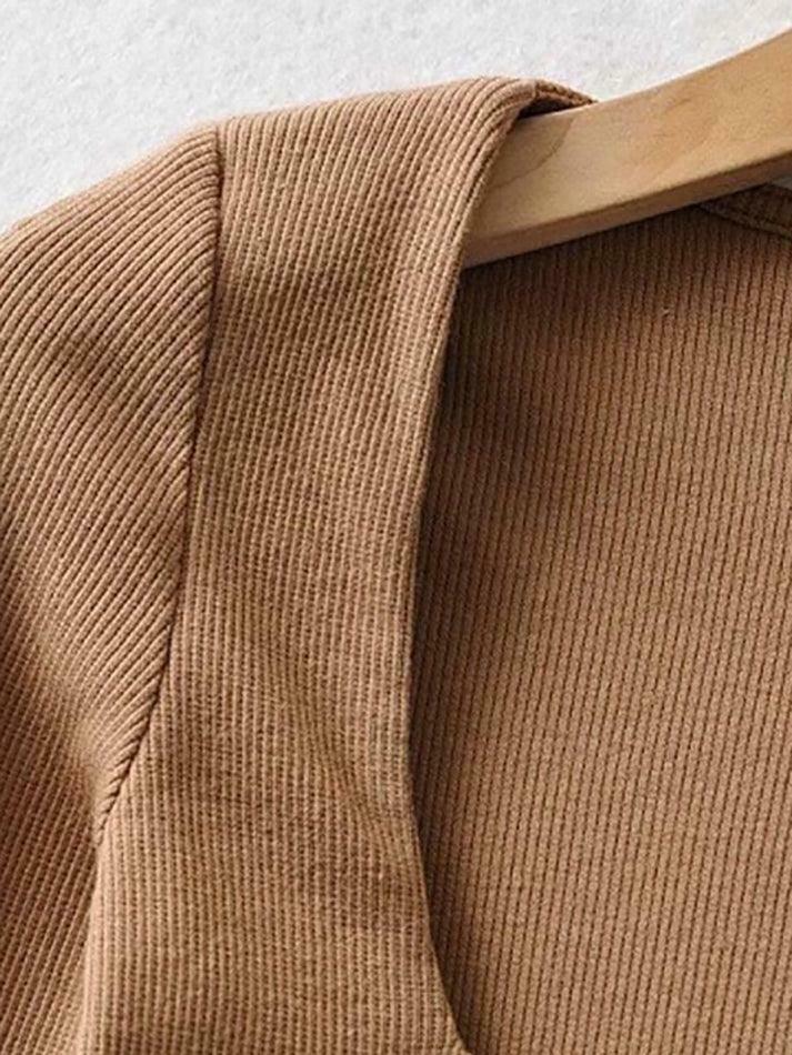 Coquette Aesthetic Long-Sleeve Square Neck Cropped T-Shirt Coquette Aesthetic Long-Sleeve Square Neck Cropped T-Shirt