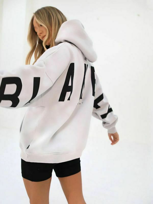 Coquette Aesthetic Loose Fit Hoodie with Big Thick Letters - Y2K Fashion Statement Coquette Aesthetic Loose Fit Hoodie with Big Thick Letters - Y2K Fashion Statement