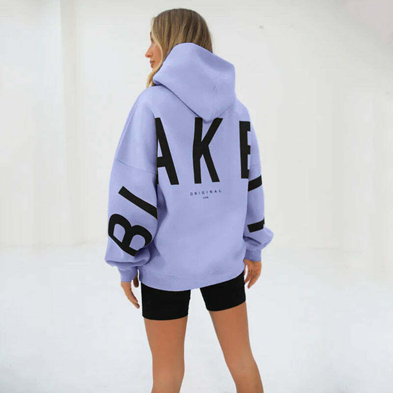 Coquette Aesthetic Loose Fit Hoodie with Big Thick Letters - Y2K Fashion Statement Coquette Aesthetic Loose Fit Hoodie with Big Thick Letters - Y2K Fashion Statement