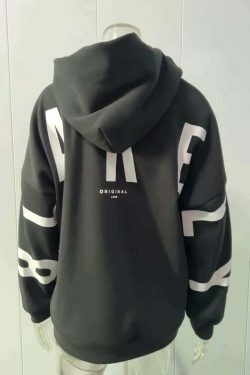 Coquette Aesthetic Loose Fit Hoodie with Big Thick Letters - Y2K Fashion Statement