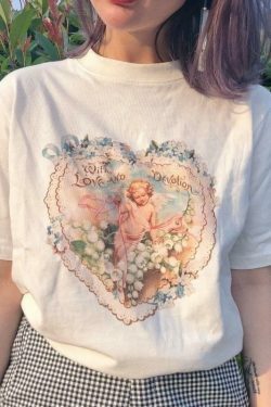 Coquette Aesthetic Love & Revolution Tee - Y2K Fashion Statement for Women