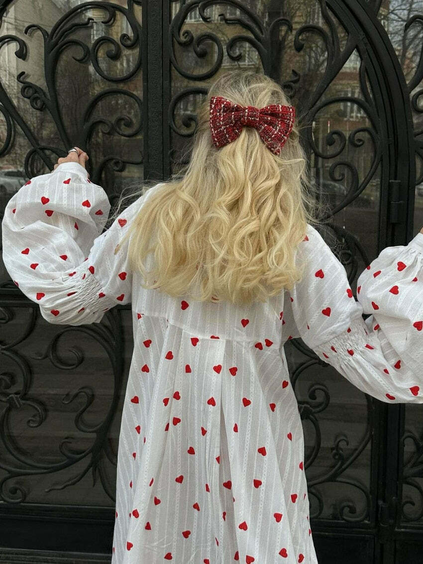 Coquette Aesthetic Love Notes A-Line Dress - Y2K Fashion with Grunge Style and Pastel Goth Vibes