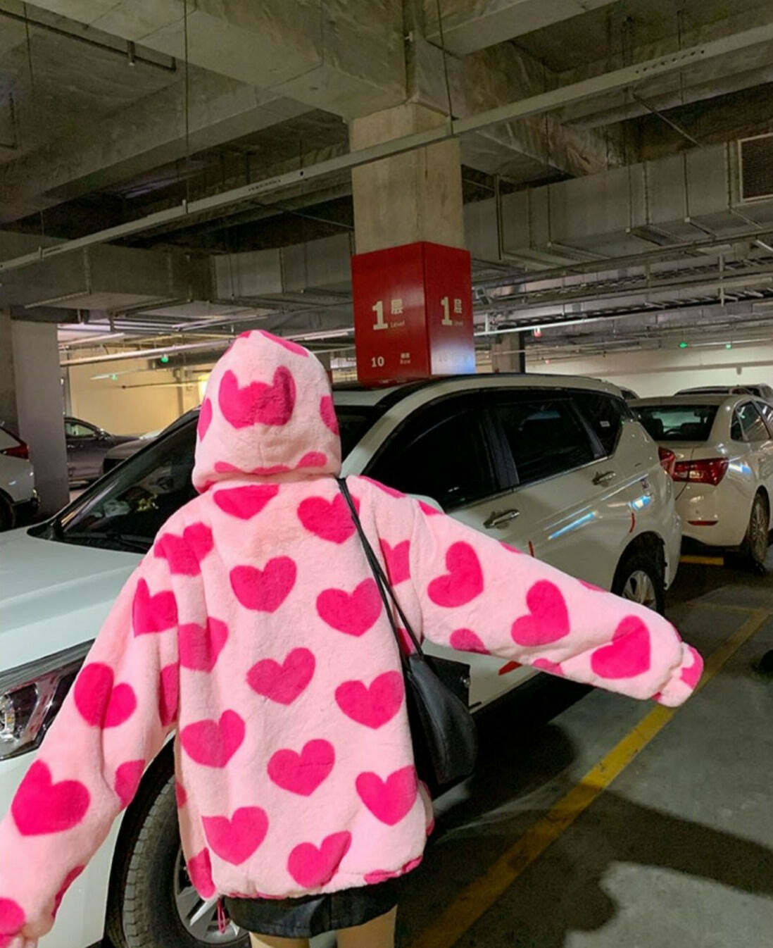 Coquette Aesthetic Love Struck Fur Jacket - Y2K Fashion Women's Clothing