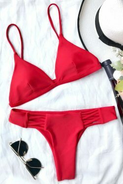 Coquette Aesthetic Low Waisted Cami Padded Bikini Set