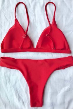 Coquette Aesthetic Low Waisted Cami Padded Bikini Set