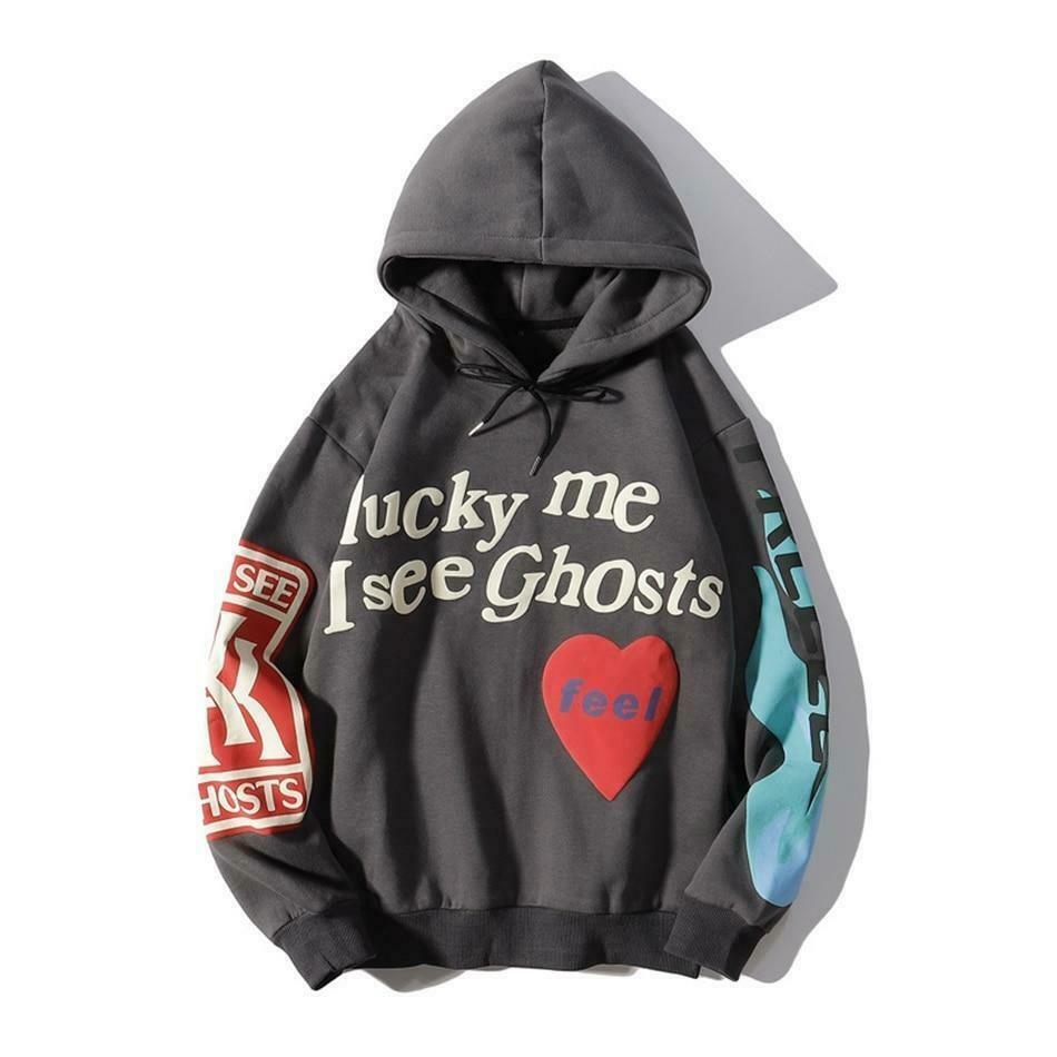 Coquette Aesthetic Lucky Me I See Ghosts Hoodie - Y2K Fashion Statement