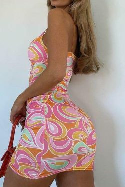 Coquette Aesthetic Luna Floral Mini Dress - Y2K Fashion with a Touch of Grunge and Pastel Goth Vibes