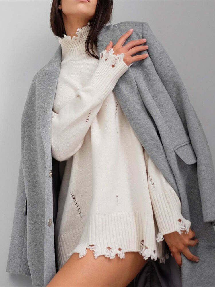 Coquette Aesthetic Maillard Wear Turtleneck Sweater - Y2K Fashion for Women