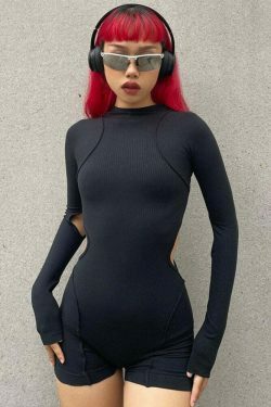 Coquette Aesthetic Marlee Moon Playsuit - Y2K Fashion for Grunge & Pastel Goth