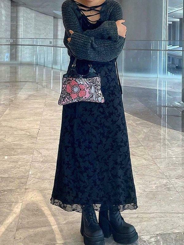 Coquette Aesthetic Maxi Dress with Generous Collar for Women - Y2K Fashion Statement Coquette Aesthetic Maxi Dress with Generous Collar for Women - Y2K Fashion Statement