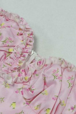 Coquette Aesthetic Maxi Dress: Y2K Fashion with Grunge Twist & Pastel Goth Vibes