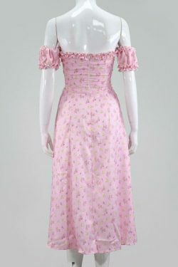 Coquette Aesthetic Maxi Dress: Y2K Fashion with Grunge Twist & Pastel Goth Vibes