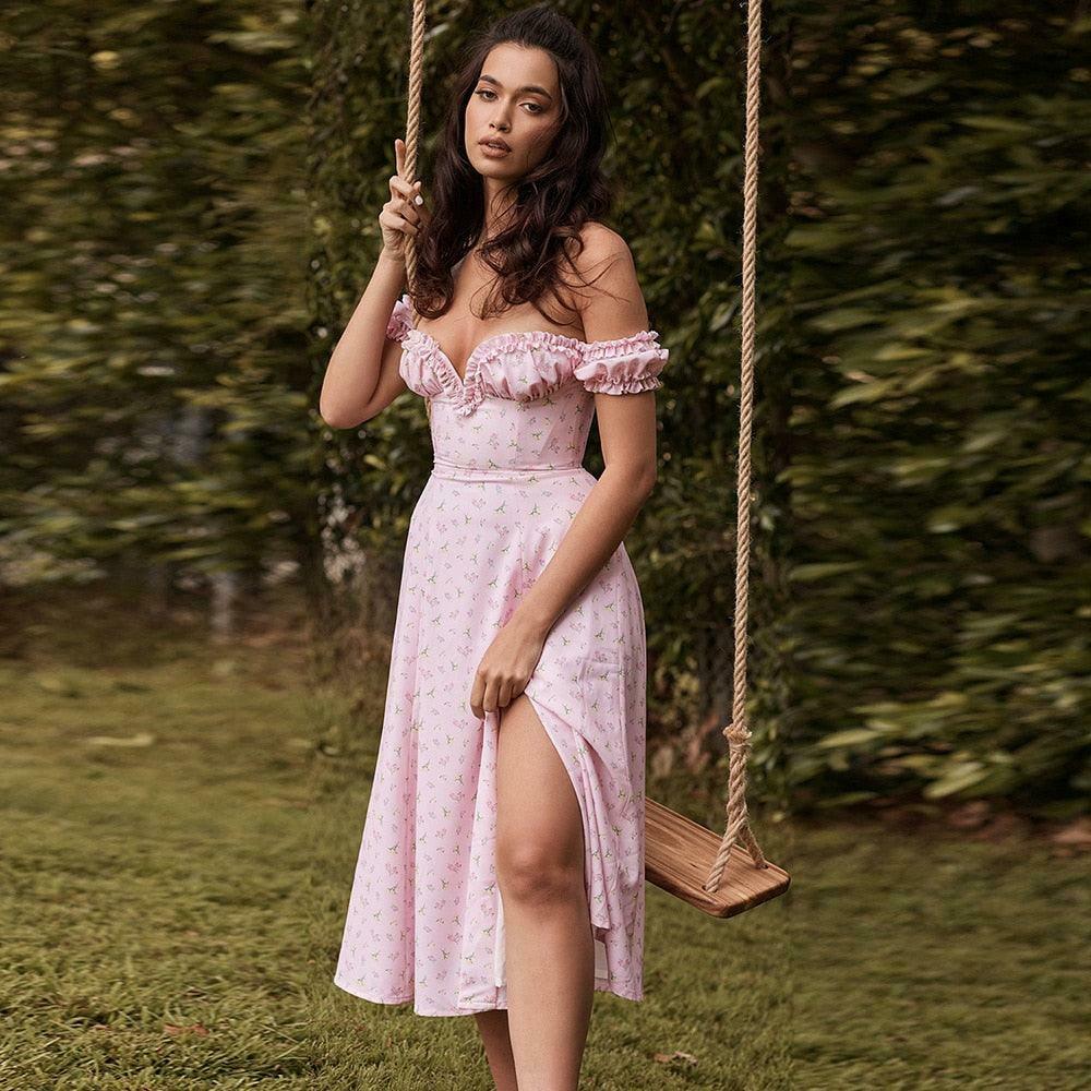 Coquette Aesthetic Maxi Dress: Y2K Fashion with Grunge Twist & Pastel Goth Vibes Coquette Aesthetic Maxi Dress: Y2K Fashion with Grunge Twist & Pastel Goth Vibes