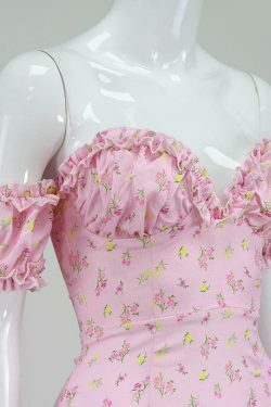 Coquette Aesthetic Maxi Dress: Y2K Fashion with Grunge Twist & Pastel Goth Vibes