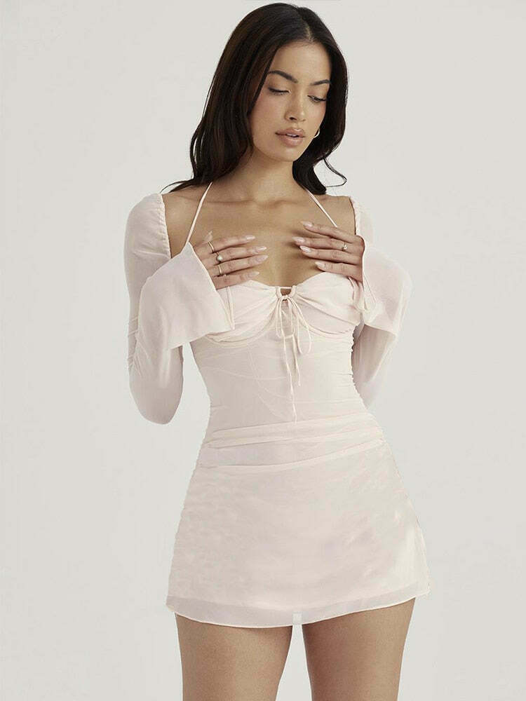 Coquette Aesthetic Meadow Mini Bodycon Dress - Y2K Fashion Statement for Women Coquette Aesthetic Meadow Mini Bodycon Dress - Y2K Fashion Statement for Women