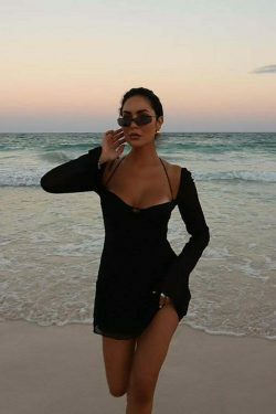 Coquette Aesthetic Meadow Mini Bodycon Dress - Y2K Fashion Statement for Women