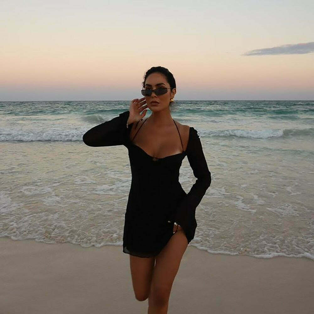 Coquette Aesthetic Meadow Mini Bodycon Dress - Y2K Fashion Statement for Women Coquette Aesthetic Meadow Mini Bodycon Dress - Y2K Fashion Statement for Women